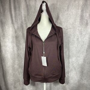 NEW Zella Zip Up Hoodie in Burgundy Fudge SZ Small MRSP $79 Workout Gym Athletic